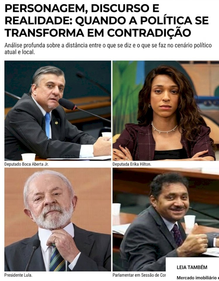 Personagem, discurso e realidade: quando a política se transforma em contradição